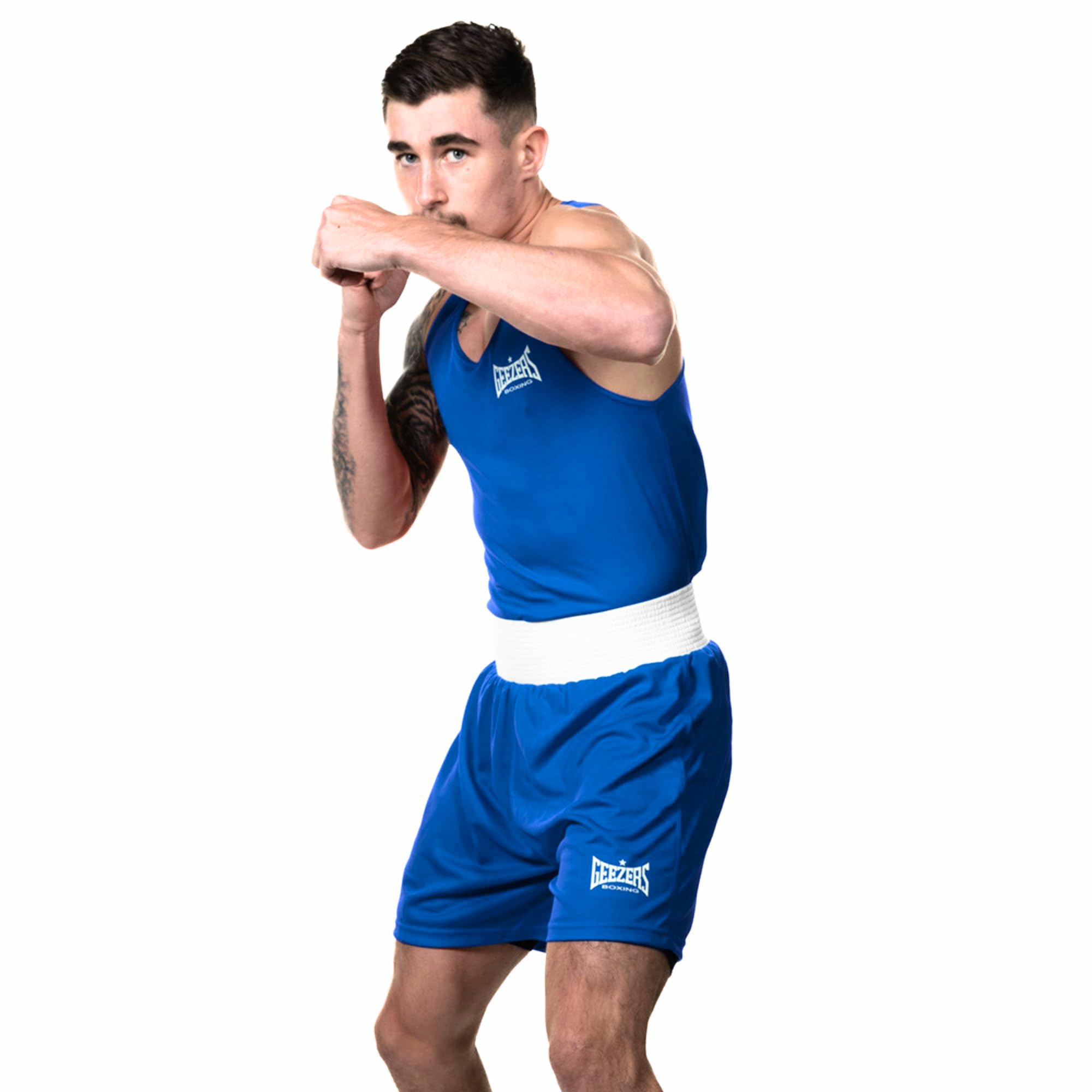 Geezers Amateur 2.0 Boxing Vest (Blue, XS)