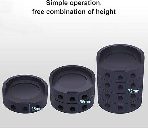 Miniatura 5 de HURRISE Almohadillas antivibración para lavadora con HexaGrip  Detiene la lavadora secadora ruido movimiento sacudidas caminar deslizamiento