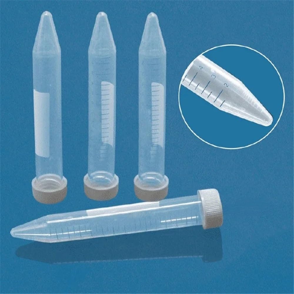 50 pezzi da 15 ml con tappo a vite for provette centrifuga, forniture for tubi Life Tube Attrezzature da laboratorio