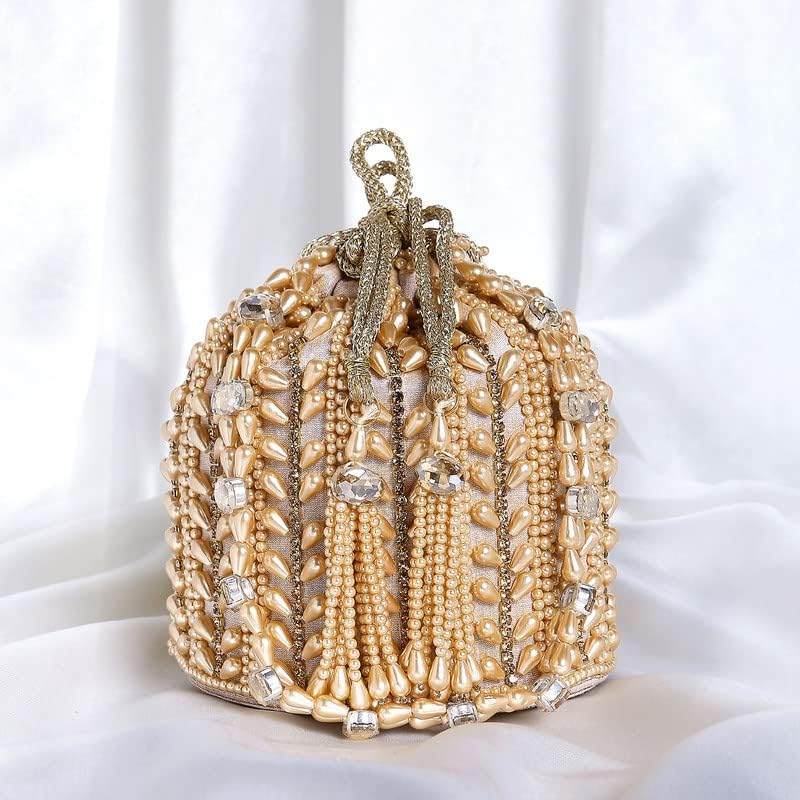 Miniatura 6 de Aheli Potli Bags for Women Evening Bag Clutch Ethnic Bride Purse with Drawstring