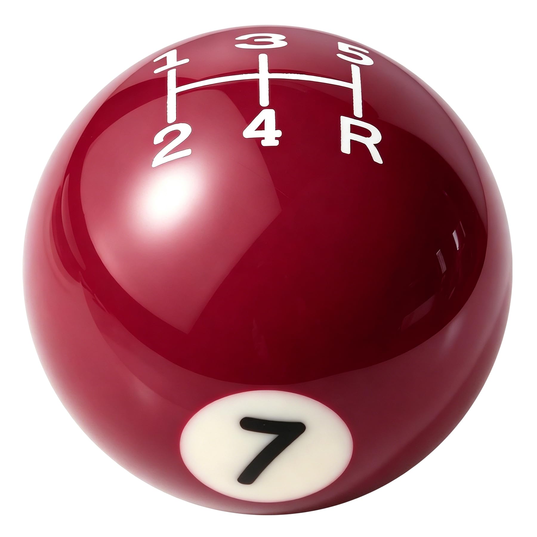 Padaodao Dark Red 5 Speed Gear Knob Ball Shape Shift Grip Handle Fit Most Automatic Manual Transmission Vehicle Suv Tractor (Dark Red)