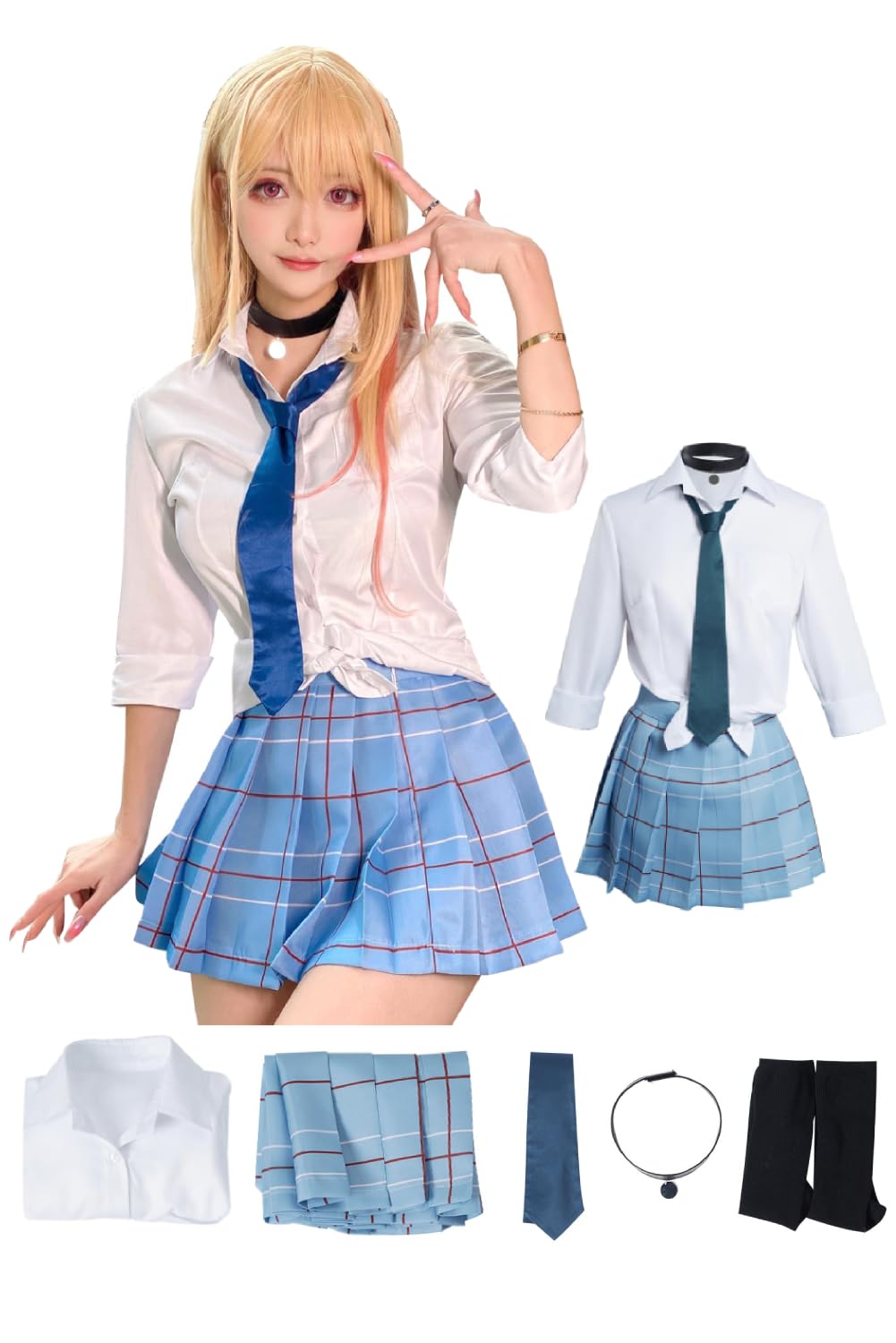 My Dress Up Darling Cosplay Costume Marin Kitagawa Outfit Shirt Japanese School Girl Uniform