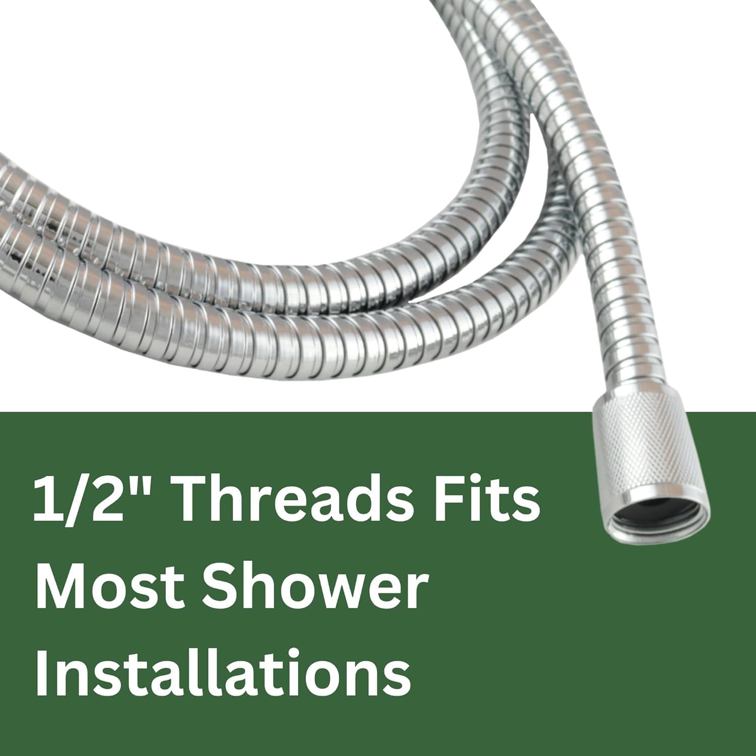 High Sierra® - Lead-Free Stainless Steel Shower Hose With Bio-Film resistant Silicone Inner Tube. Extremely Strong and Flexible-72 Inches. Brushed Gold