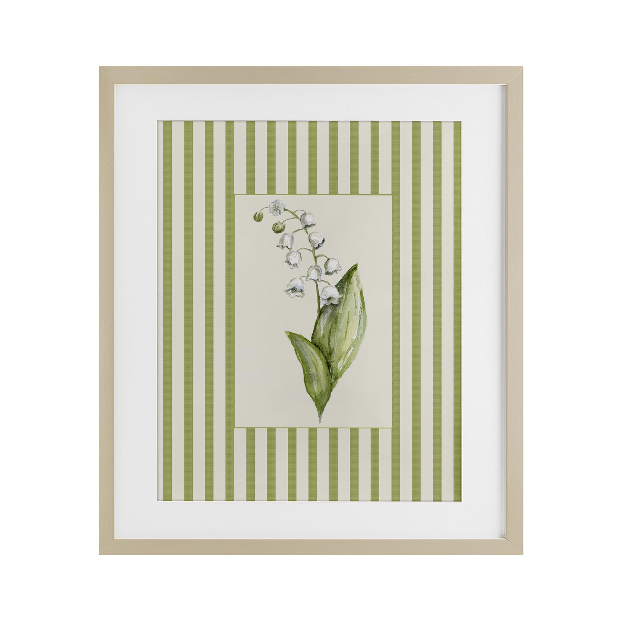 'Striped Lily Of The Valley'| Framed Print Under Glass