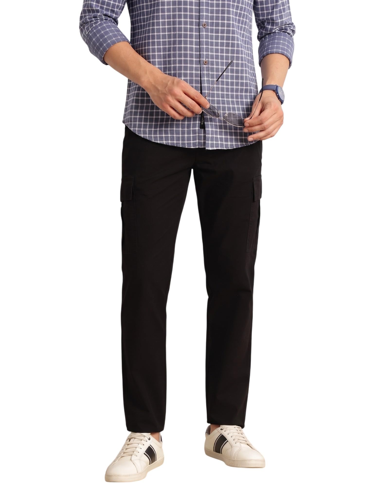 thomas scott Men’s Cricket Club Collection Cotton Cargo Trousers | Relaxed Fit | Mid-Rise | Woven Pants with 6 Pockets-picture-30