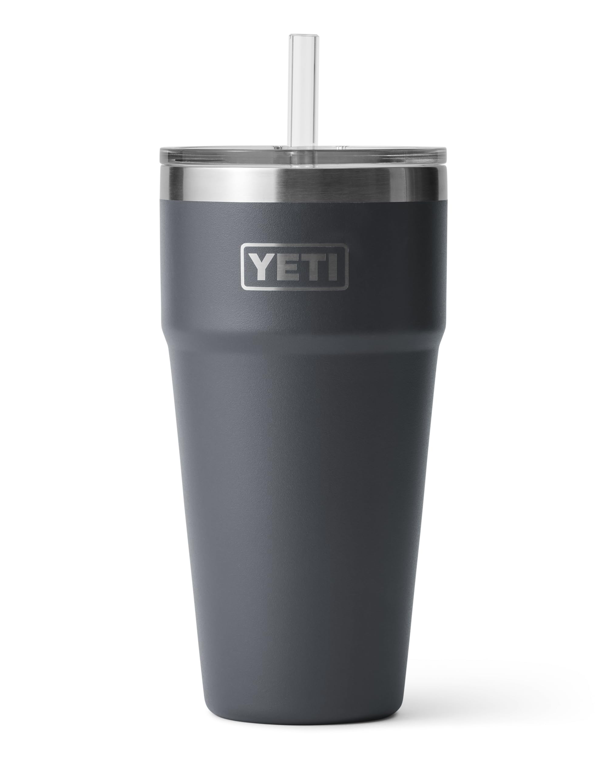 YETIRambler 26 oz Straw Cup, Vacuum Insulated, Stainless Steel with Straw Lid, Charcoal