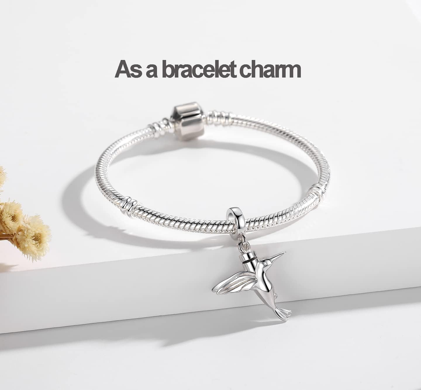 S925 Sterling Silver Urn Charm for Ashes for Women fit Pandora Bracelet and Necklace Jewelry, Memorial Keepsake Gifts Jewelry