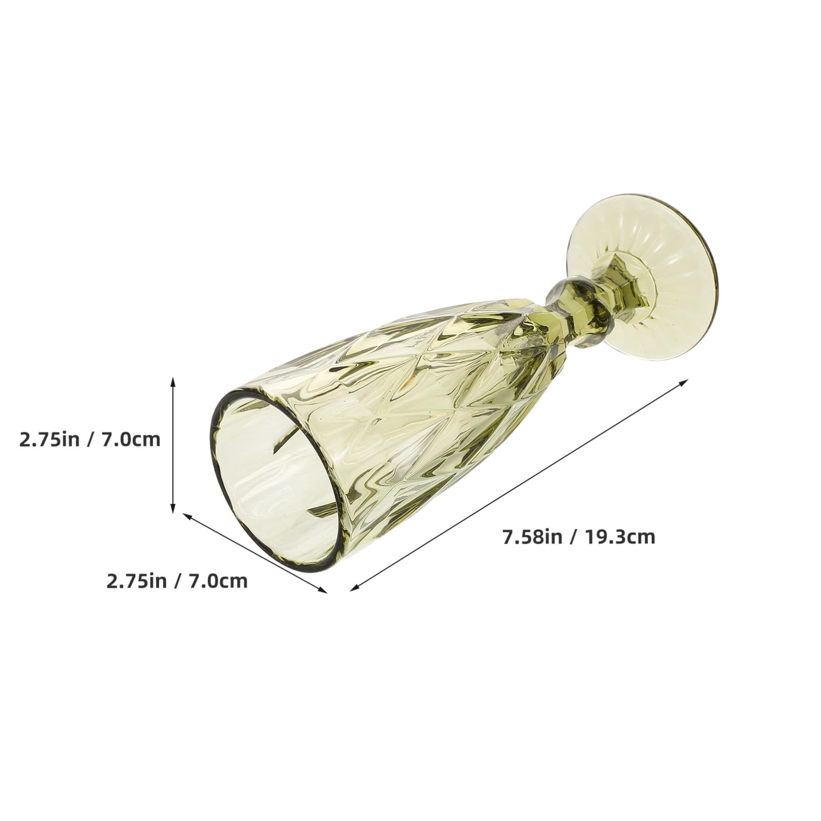 BESTYASH Vintage Embossed Goblets Elegant Antique Drinkware for Wine Juice Cocktails Sturdy Thickened Cups for Everyday Use Special Events Romantic Table Setting