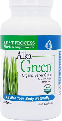 Morter HealthSystem AlkaGreen Tablets (paquete de 3) Mejor proceso alcalino - Suplemento de hierba de cebada orgánica densa en nutrientes - Fuente disponible en Yaxa Venezuela