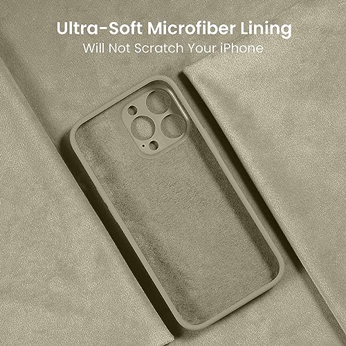 Image of FireNova Designed for iPhone 16 Pro Max Case, Silicone Upgraded [Camera Protection] Phone Case, Soft Anti-Scratch Microfiber Lining Inside, 2024, Khaki