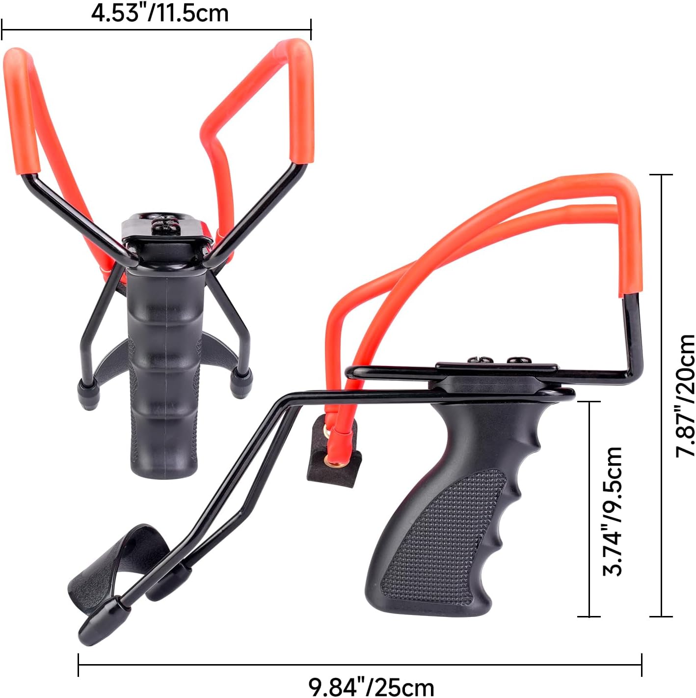 Catch&Hunt Wrist Rocket Slingshot for Adults, Scalable Powerful Professional Shooting Sling Shot, with Ammo,Spare Rubber Band,Targe（Tenhanced Style）