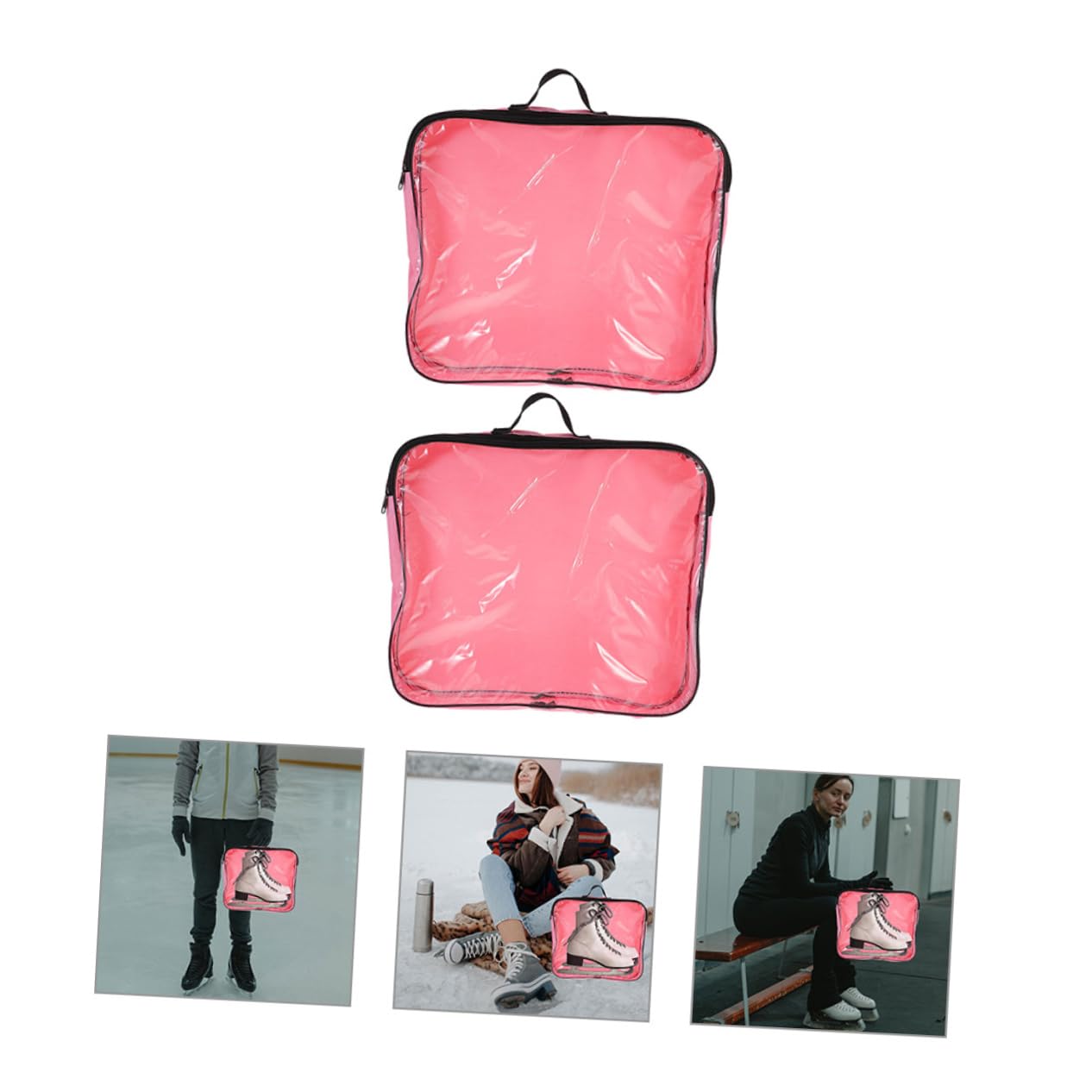Bolsa De Patinaje Bolsa para Zapatos De Skate Bolsas para Patinete Bolsas para Viajes Patines Dobles Mochila para Patinete Bolsas para Zapatos De Mujer Tela Oxford Rosa