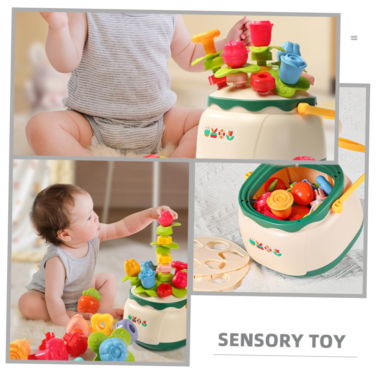 Toddmomy Juguetes de Rompecabezas Cuentas para Educativo Preescolar Bloques para Bebés Juguete Interesante para Pequeños para Sensorial Educativo Suministros Divertidos