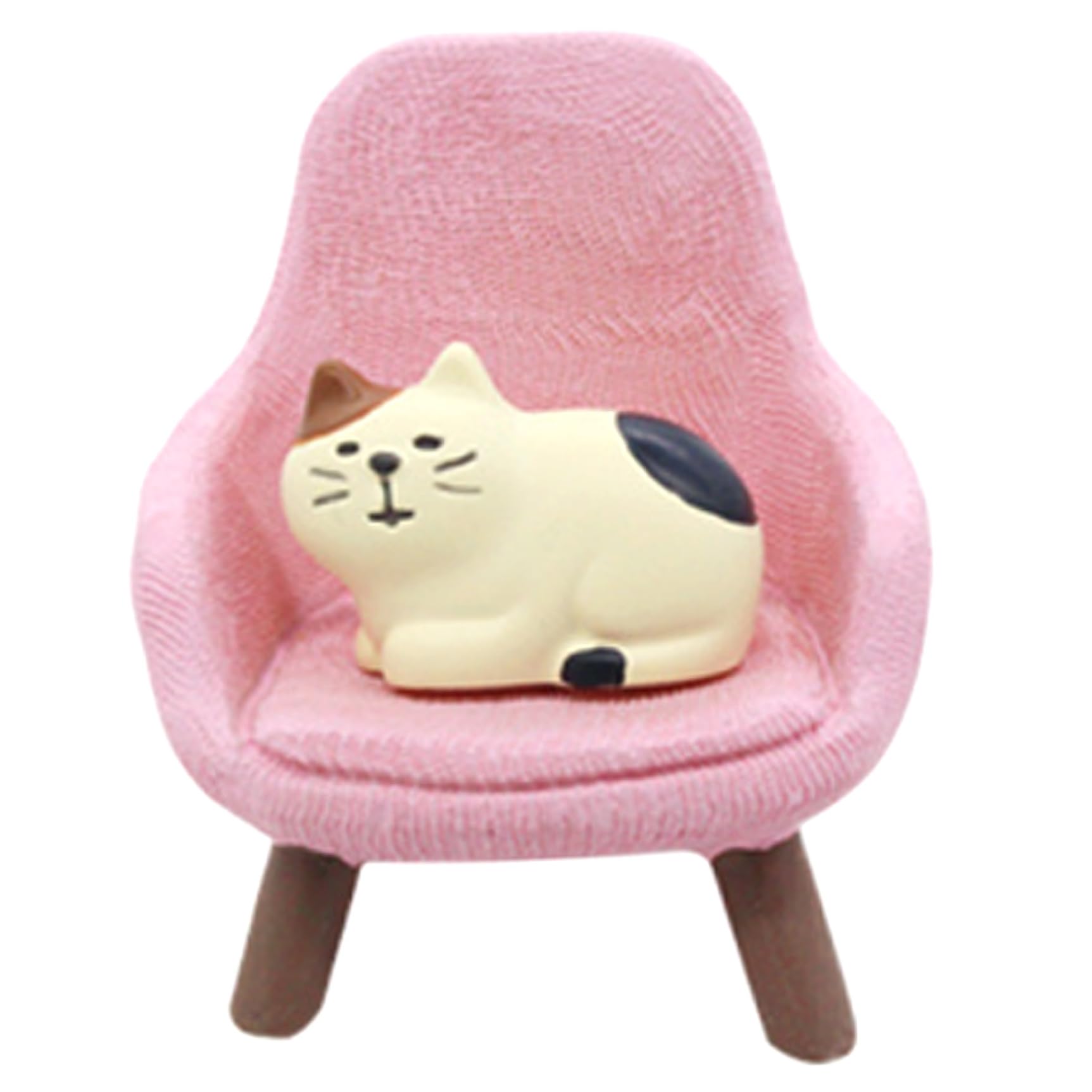Cat Figurine with Sofa Cute Mini Cat DIY Japanese Style Decorative Tiny Cats Resin Cartoon Miniature Cats for Microlandscape Tabletop, Style2 Mini Cat Miniature Cats Mini Cat Figurines Tiny Cats