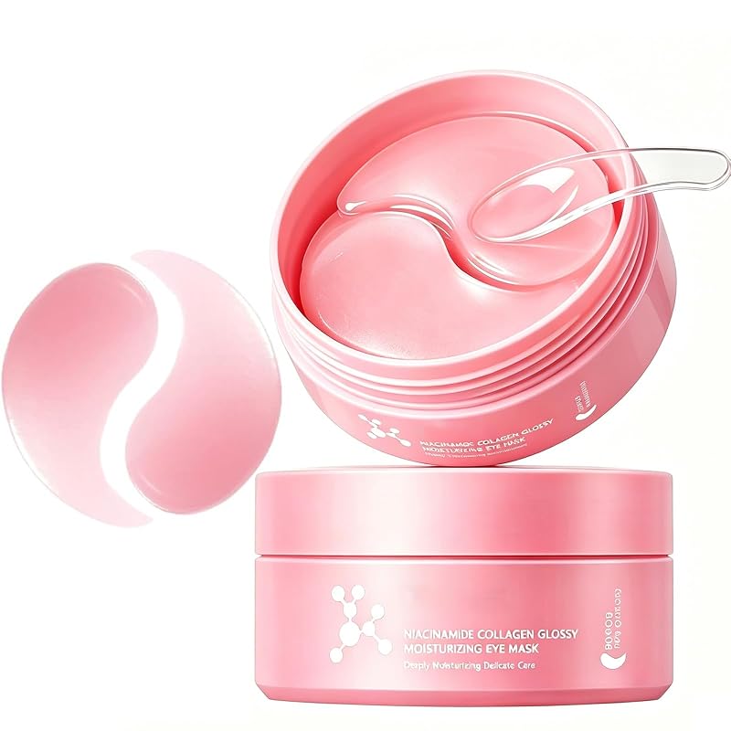 Máscaras de gel para a região dos olhos SHUNSHI com colágeno, rosa, 80 unidades