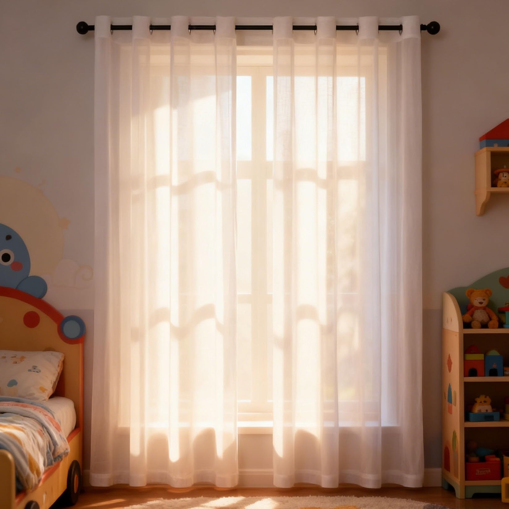 Rideaux transparents anti-regards pour retrouver de la sérénité dans un bureau lumineux