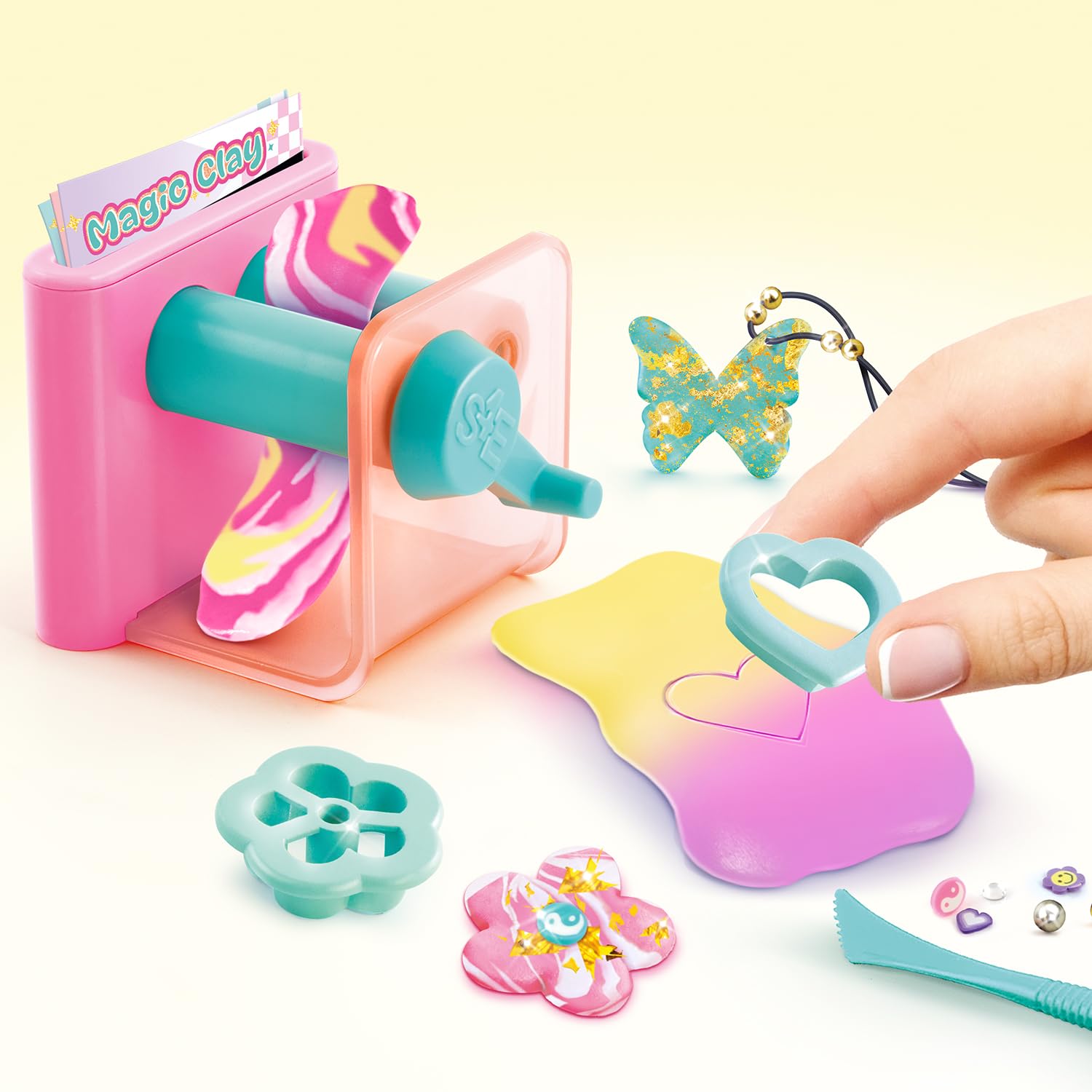 Canal Toys - Style 4 Ever - Fabrique à Bijoux Magic Clay - Réalise 20 Bijoux Unique & Innovant sans Cuisson - Idée Cadeau Enfant 8 Ans + - Jouet Enfant & Loisir Créatif - Tuto Inclus - OFG 333