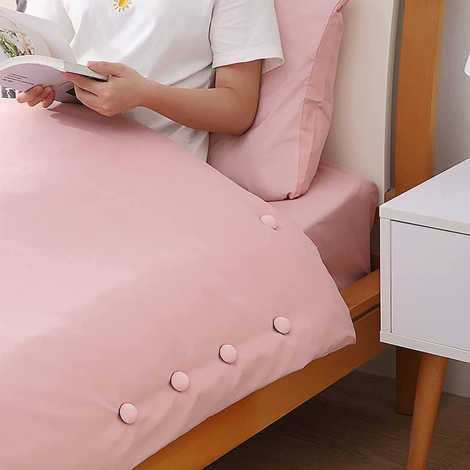 HETSHIV Duvet Button Fasteners Keeps Comforter from Shifting in Cover - Double Sided Pin Fasteners - Fabric Buttons Strong Bedding Holder Pins Cloth Holders Pinning (Pack of 18)-image-23
