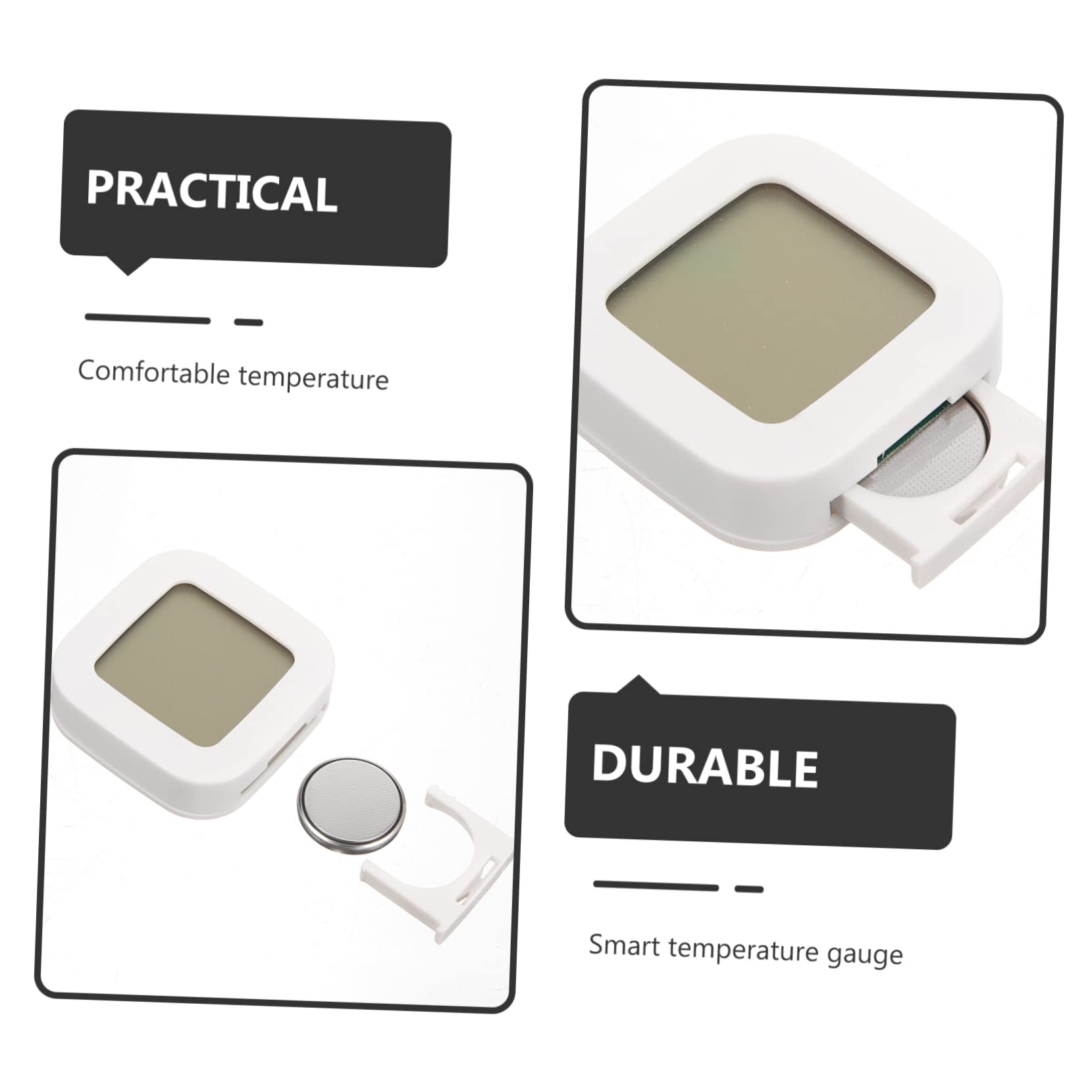 BESPORTBLE 4pièces Thermomètre Numérique pour Aquarium Capteur De Température Affichage LCD Mesure Précise pour Réservoirs Eau Douce Et Salée Mise à Jour Toutes Les Secondes