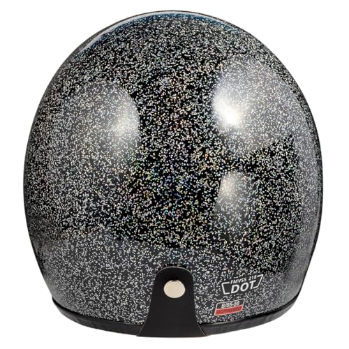 Image of Harssidanzar Open Face Motorcycle Helmet DOT Approved Vintage Helmet CU601
