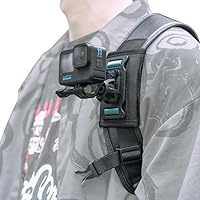 Vista 1 de SUREWO Mochila para mochila con gancho universal en J de bola compatible con GoPro Hero 13/12/11/10/9/8/7/(2018)/6/5 Negro, DJI Osmo Action 5