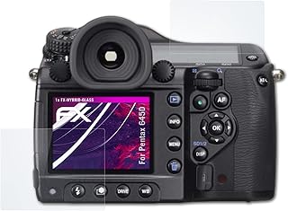 atFoliX Plastic Glass Protective Film compatible with Pentax 645D Glass Protector, 9H Hybrid-Glass FX Glass Screen Protector of plastic (Set of 1)