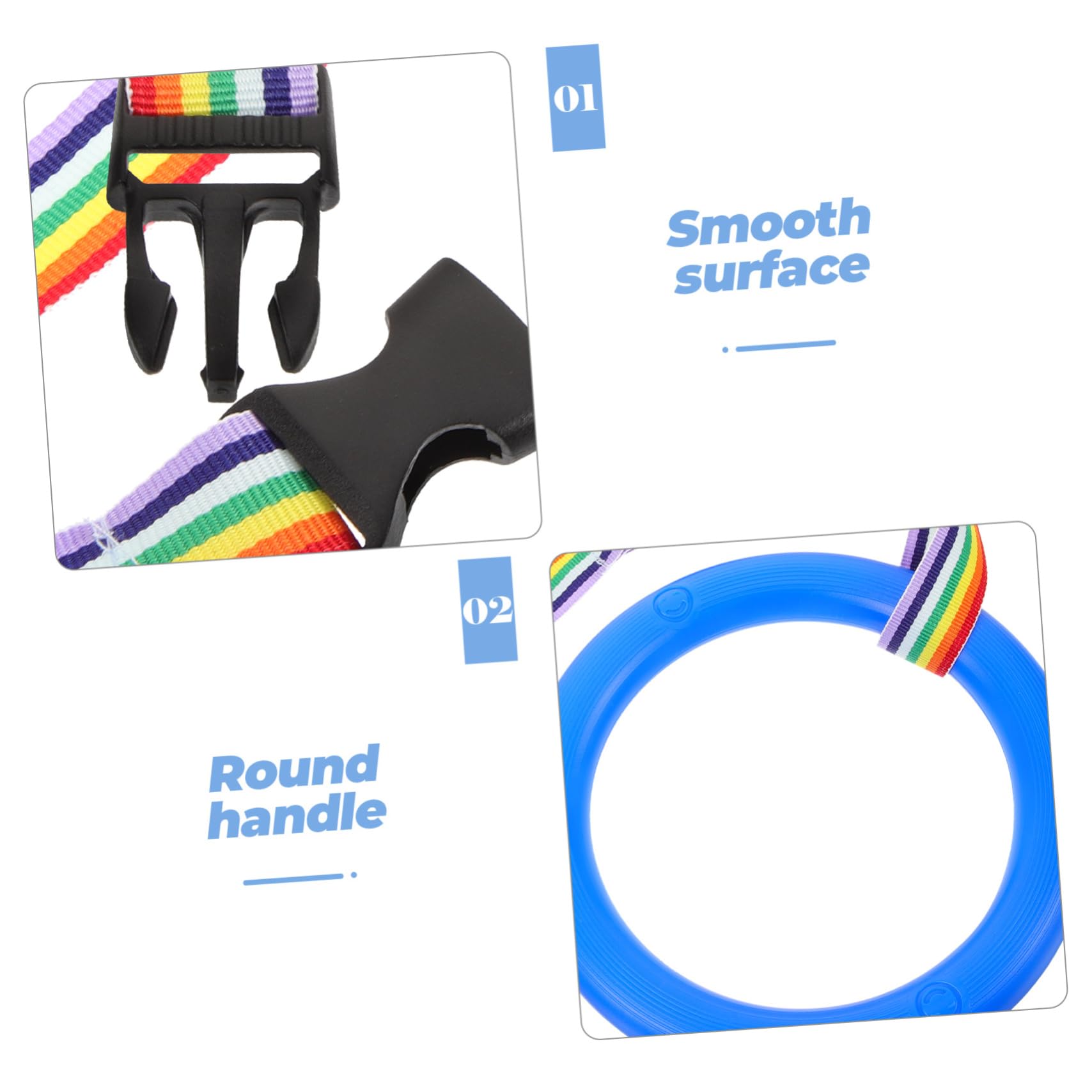1 Juego Correa de Seguridad para Anillos Desmontables para Guarderías y Preschool y Diseño de Mango Redondo para Previene Pérdidas Parques y Públicos
