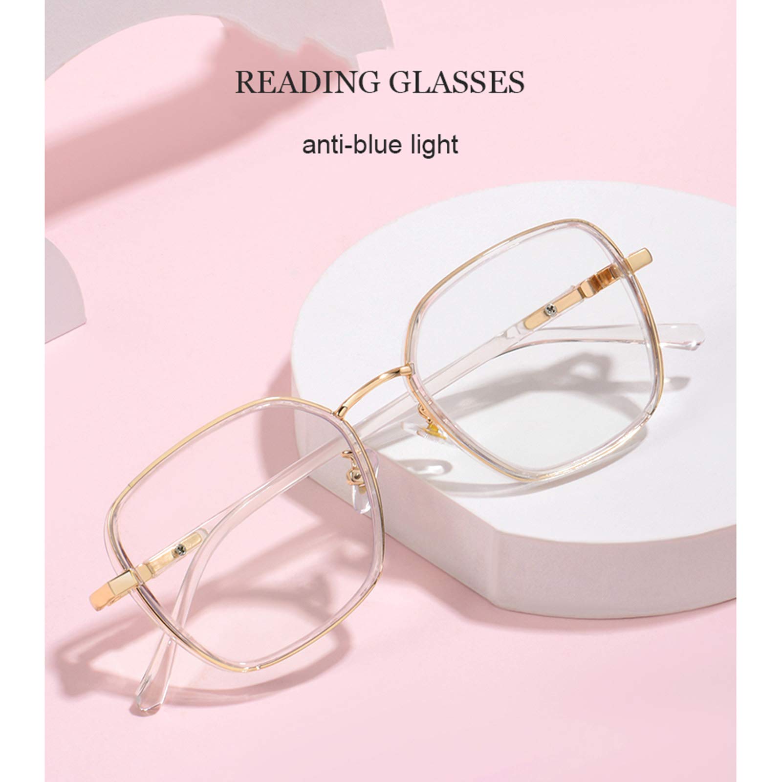 MAGIMODAC Lunettes De Lecture Rondes Vintage Rétro En Métal Anti-lumière Bleue Pour Femme, Homme Et Femme, Argenté., Taille Unique