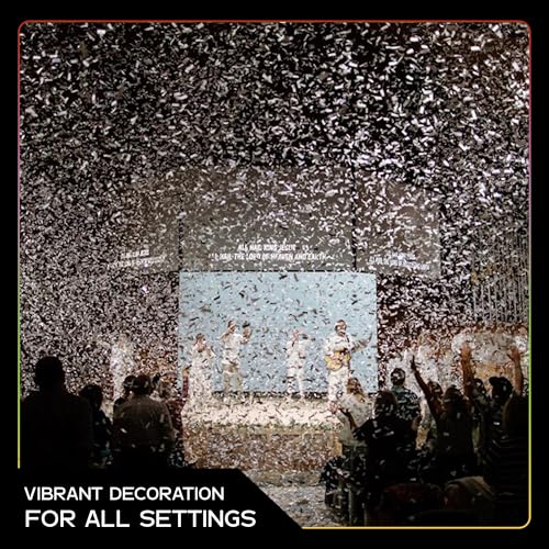 Image of Ultimate Confetti, White Biodegradable Confetti - Rectangular Fluttering Tissue Paper Confetii for Cannon and Launcher use - Best for Mother's Day, Wedding, Parties and Live Events - 1 lb, 16 oz