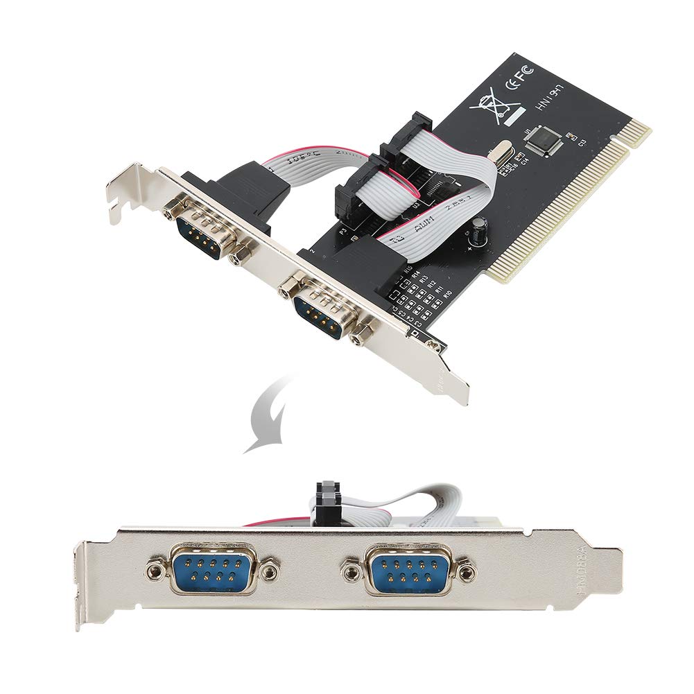 PCI to RS232 Dual Serial DB9 Card, Maximum 1MS Data Transfer Rate, Suitable for Desktop Computers, Various Control Options