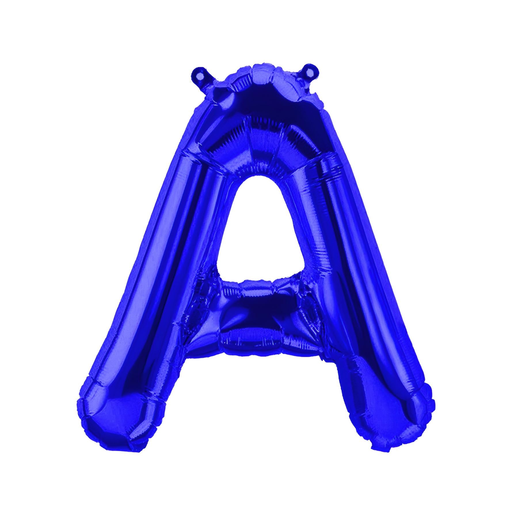 Foil Balloons Letters Blue - 40/80/100 cm for Birthday Wedding Party Decoration Happy Birthday JGA Gift Balloon Graduation Giant Balloon ABI Large XXL Small Mini Pink Boys 40 cm - A)