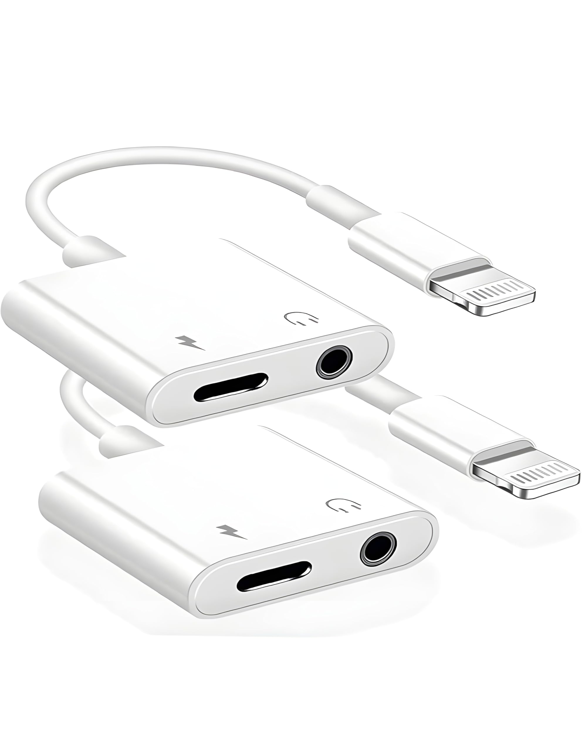 THE BLACK TECH 2 in 1 Lightning to 3.5 mm Headphone Jack Adapter with Charging Port Connector, iOS to Audio & Charging Cable Splitter for iPhone, iPad, Headphone/Earphones - White (B0DFVQQPJF) Amazon Price History, Amazon Price Tracker