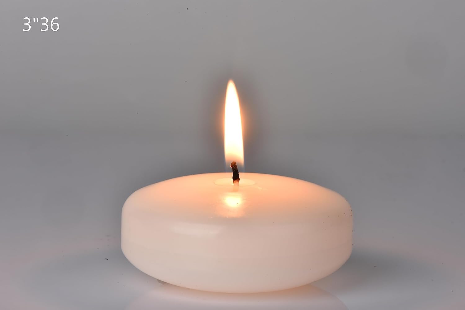 Floating Candles 3 inch Continuous Burning for 12+ Hours odorless smokeless White