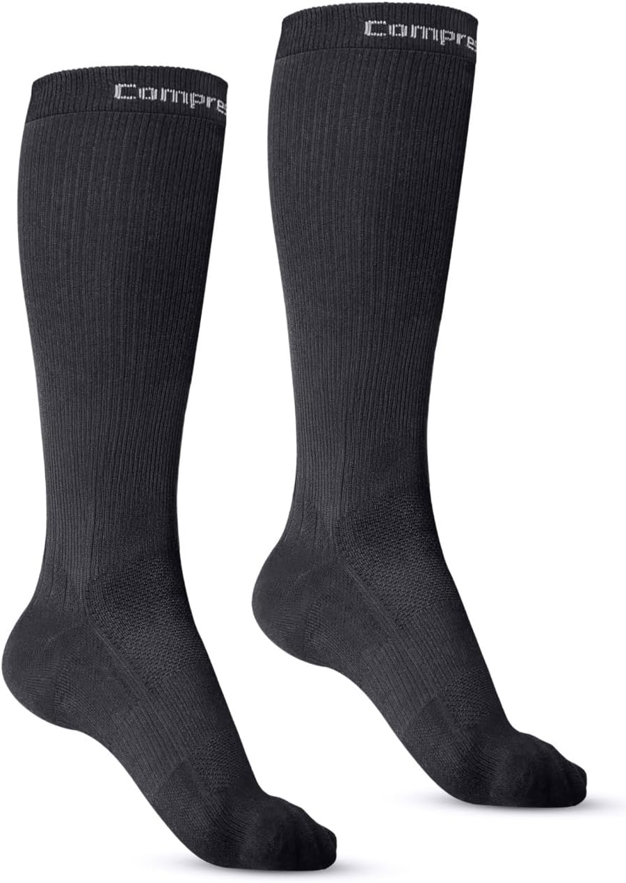 CompressionZ 30-40 mmHg Compression Socks for Women & Men | Knee-High Support Stockings Travel, Nurses and Athletes
