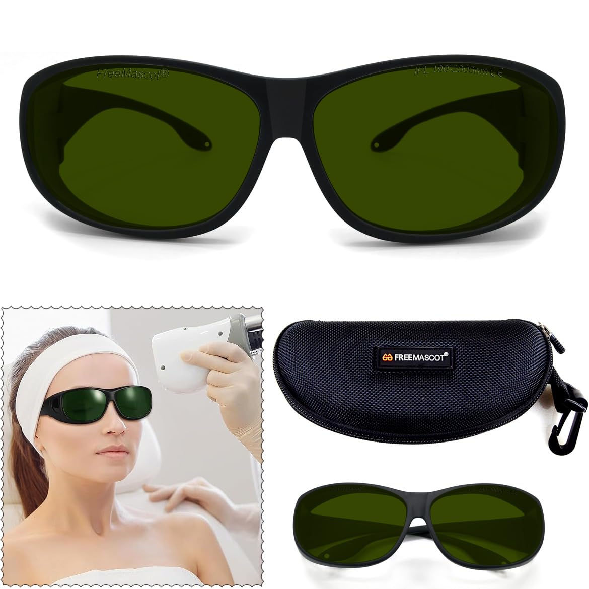 FREEMASCOT Lunettes IPL 200-2000 Nm Pour épilation Au Laser FREEMASCOT Lunettes IPL 200-2000 Nm Pour épilation Au Laser