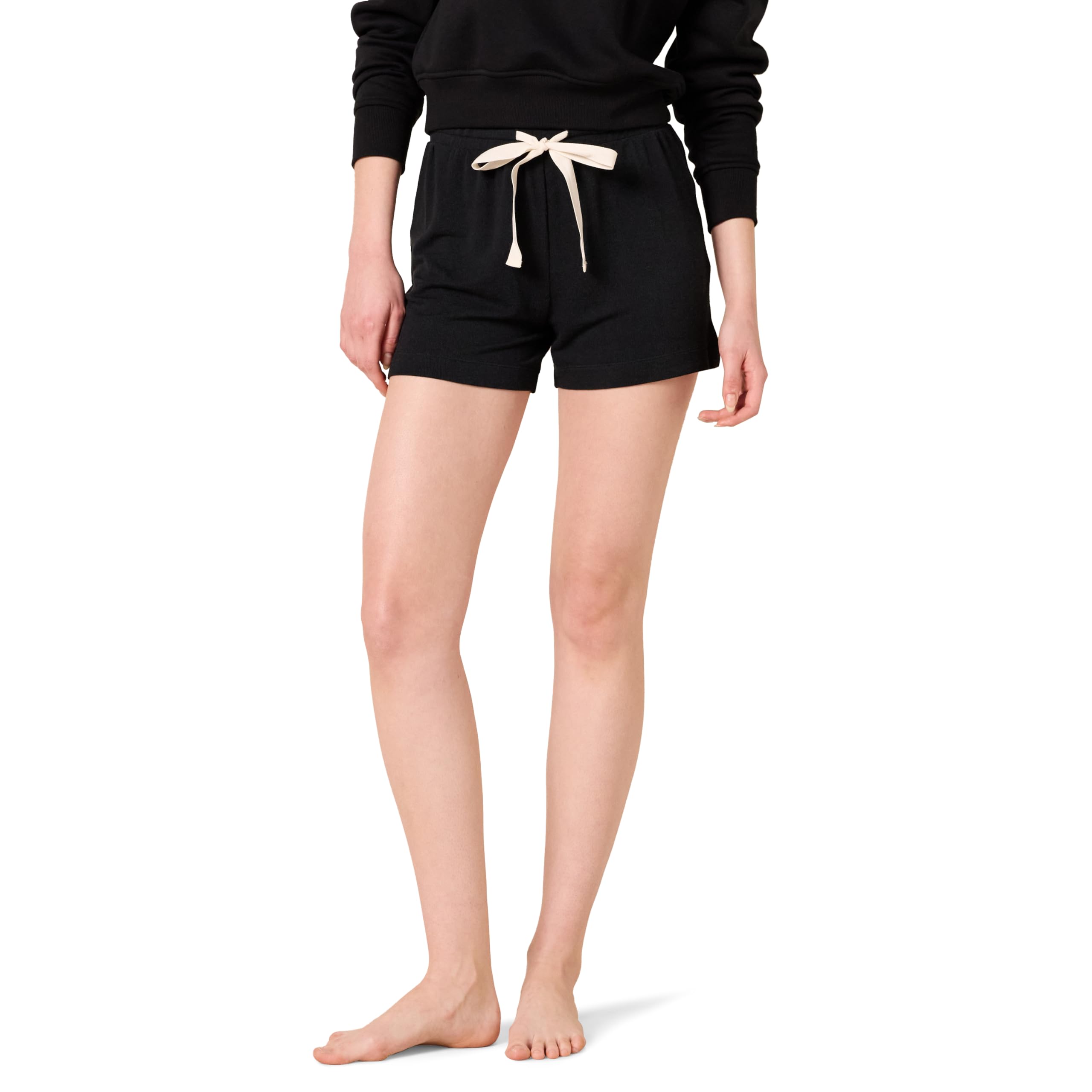 Amazon Essentials Women's Lightweight Breathable Lounge Terry Pajama Sleep Shorts with Elastic Waist and Drawstring