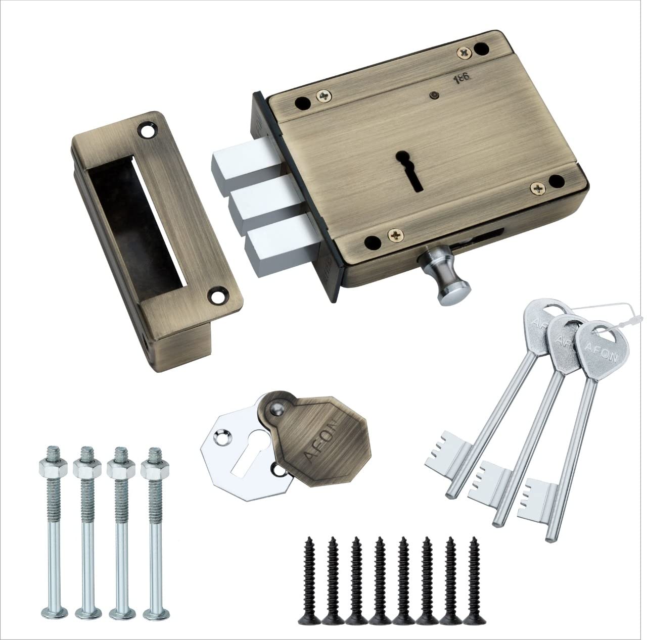 Buy Afon Main Door Lock with 3 Reversible Keys Heavy Deadbolt Door