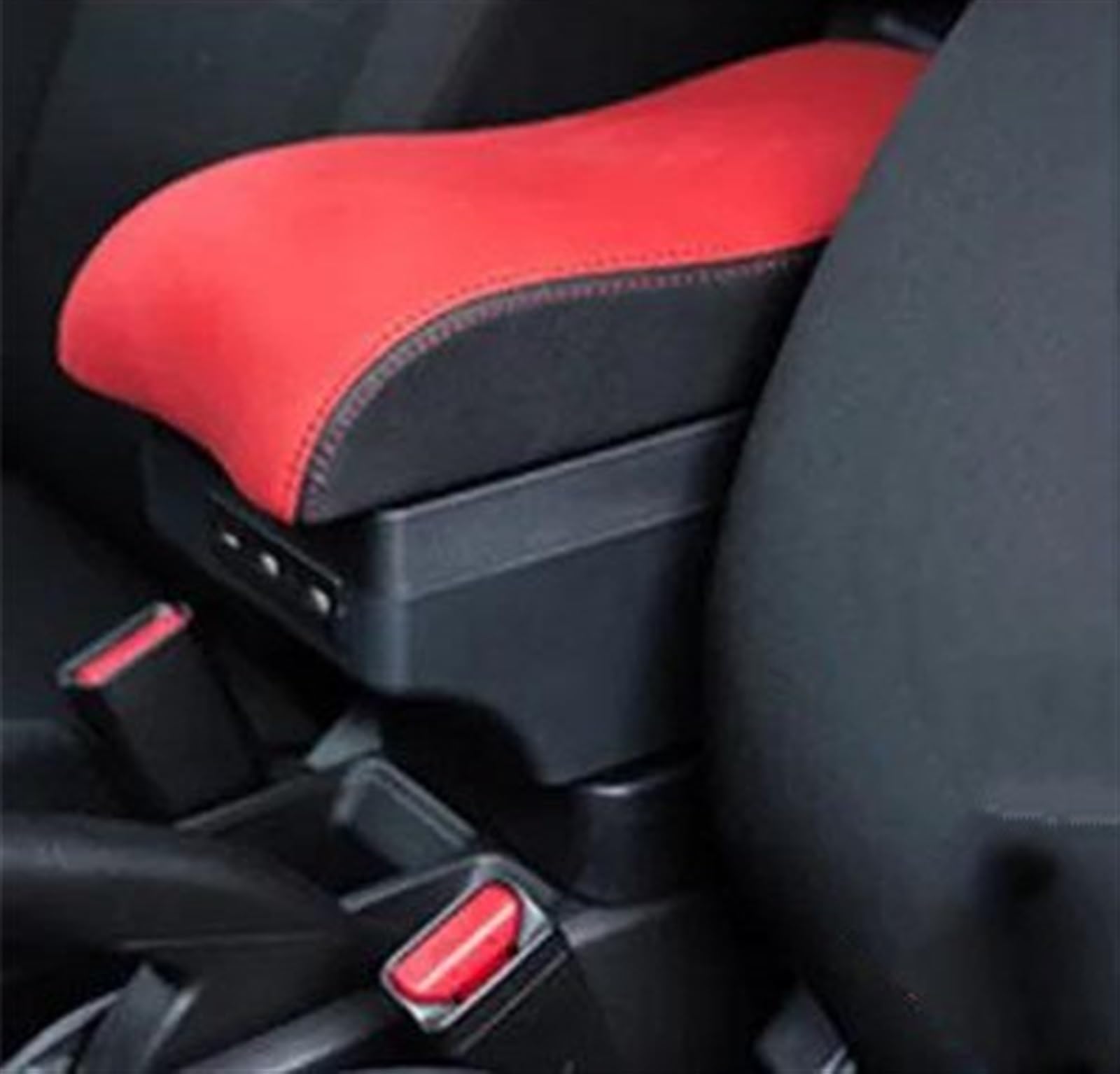 NMJLQW Storage Rack Center Console Armrest Storage Box For Bora For Golf 4 Car Interior Parts Modification Accessories(C black border 7USB)