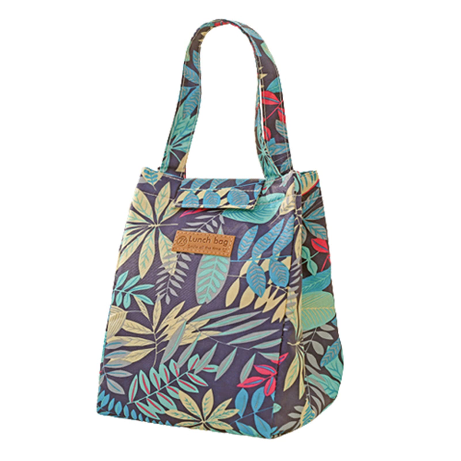 Borsa termica pranzo Picnic impermeabile riutilizzabile per lavoro scuola viaggi foglie verde