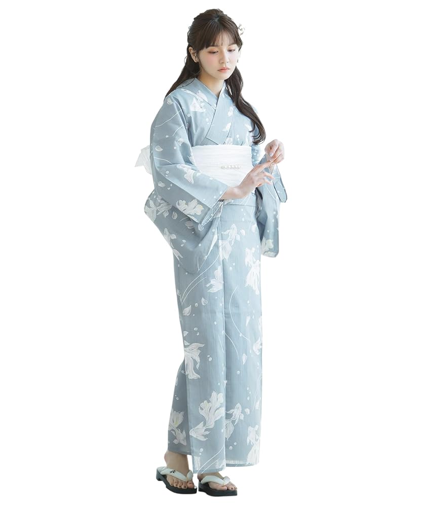Dita 二部式浴衣3点セット かんたん着付け】二部式浴衣 3点セット（ゆかた・しわへこ帯
