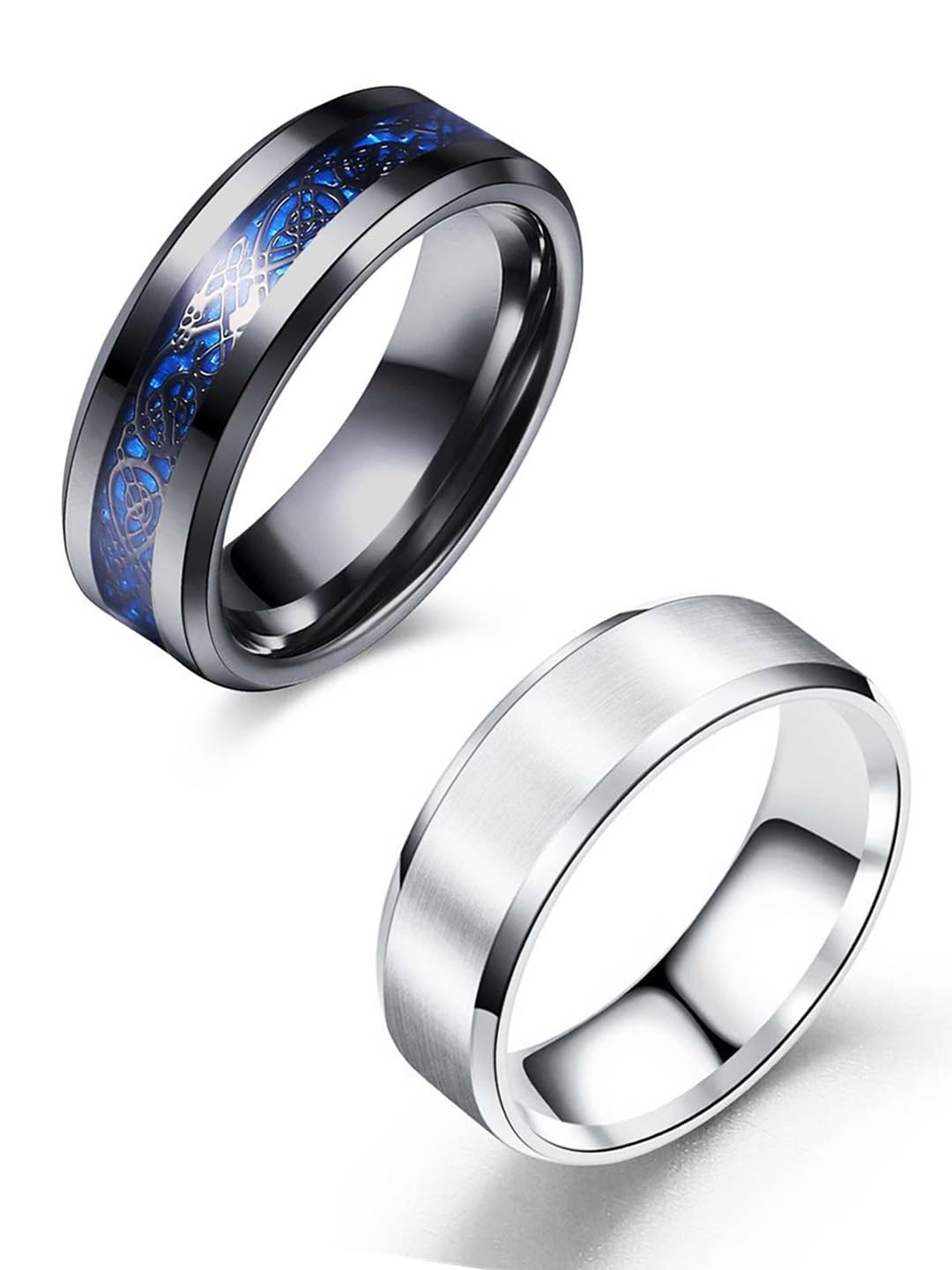 MEENAZ Silver Ring for Men Mens couples gents unisex Boys