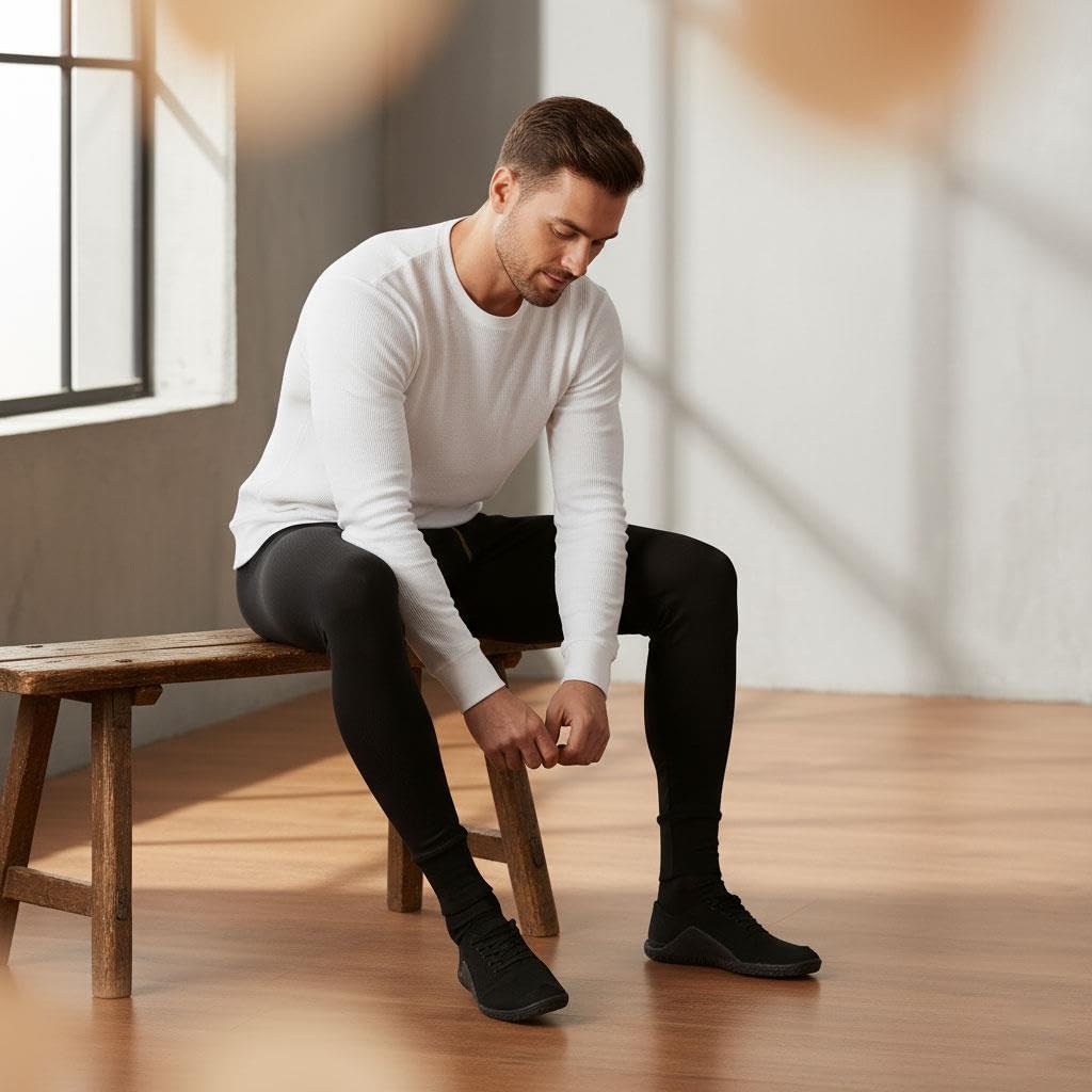 A2Z Calzoncillos térmicos largos para hombre, 50% algodón, 50% poliéster, cálidos, suaves, elásticos, cómodos, ropa de descanso en negro, carbón, blanco, talla M-XXL