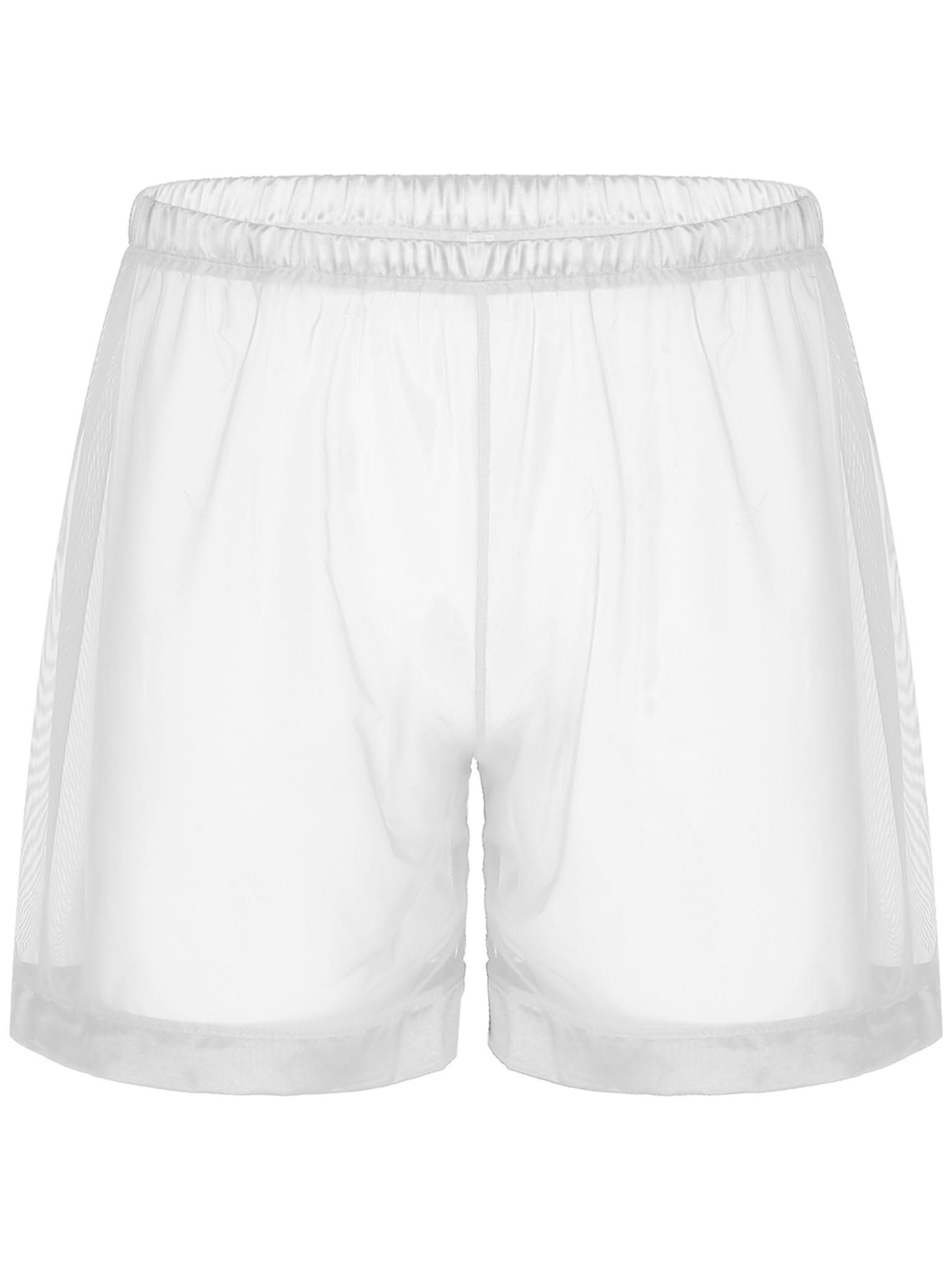 TTAO Mens Sheer Mesh Loose Boxer Shorts See Through Short Pants Nightwear Underwear Swimwear
