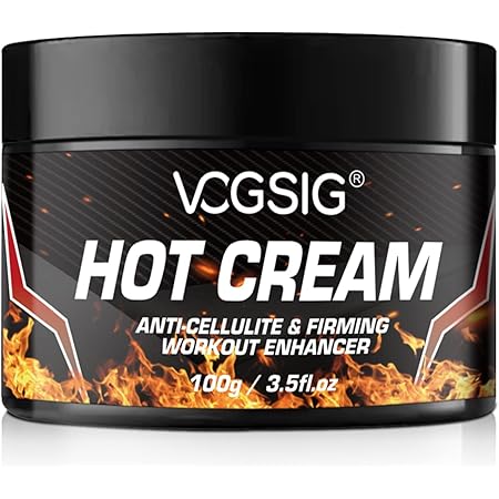Hot Cream Fat Burner - Slimming & Anti-Cellulite Cream for Belly, Waist & Thighs, with Aloe Vera, Green Tea & Almond Oil, 3.5 oz