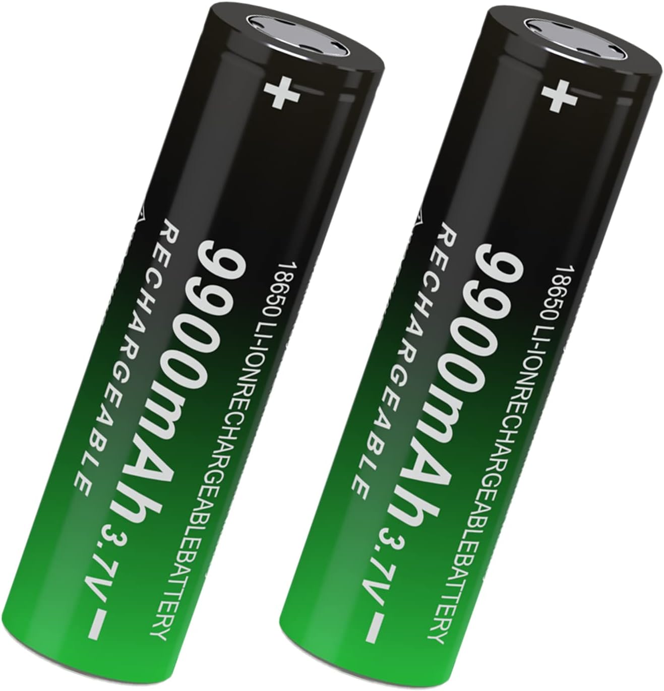 Amazon.com: CWUU Flat Top 18650 Rechargeable Battery 9900mAh High ...