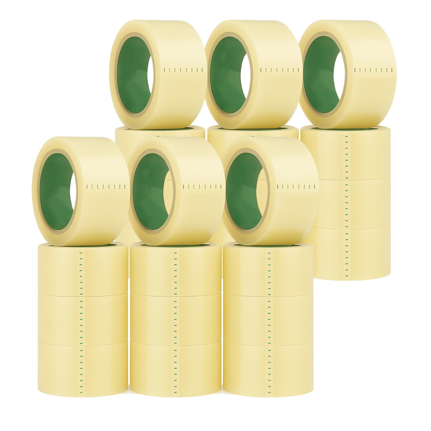 masquepack x36 Cinta Adhesiva de Embalar Acrílica Transparente para Embalaje Resistente y Duradero. Paquete de 36 precintos (36, Transparente, 48 mm x 66 metros)