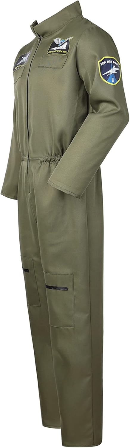 Zhitunemi Adult Halloween Costumes Men: Mens Flight Suit Costume Prisoner Costume Men - Red Jumpsuit for Dress Up Cosplay - Image 2