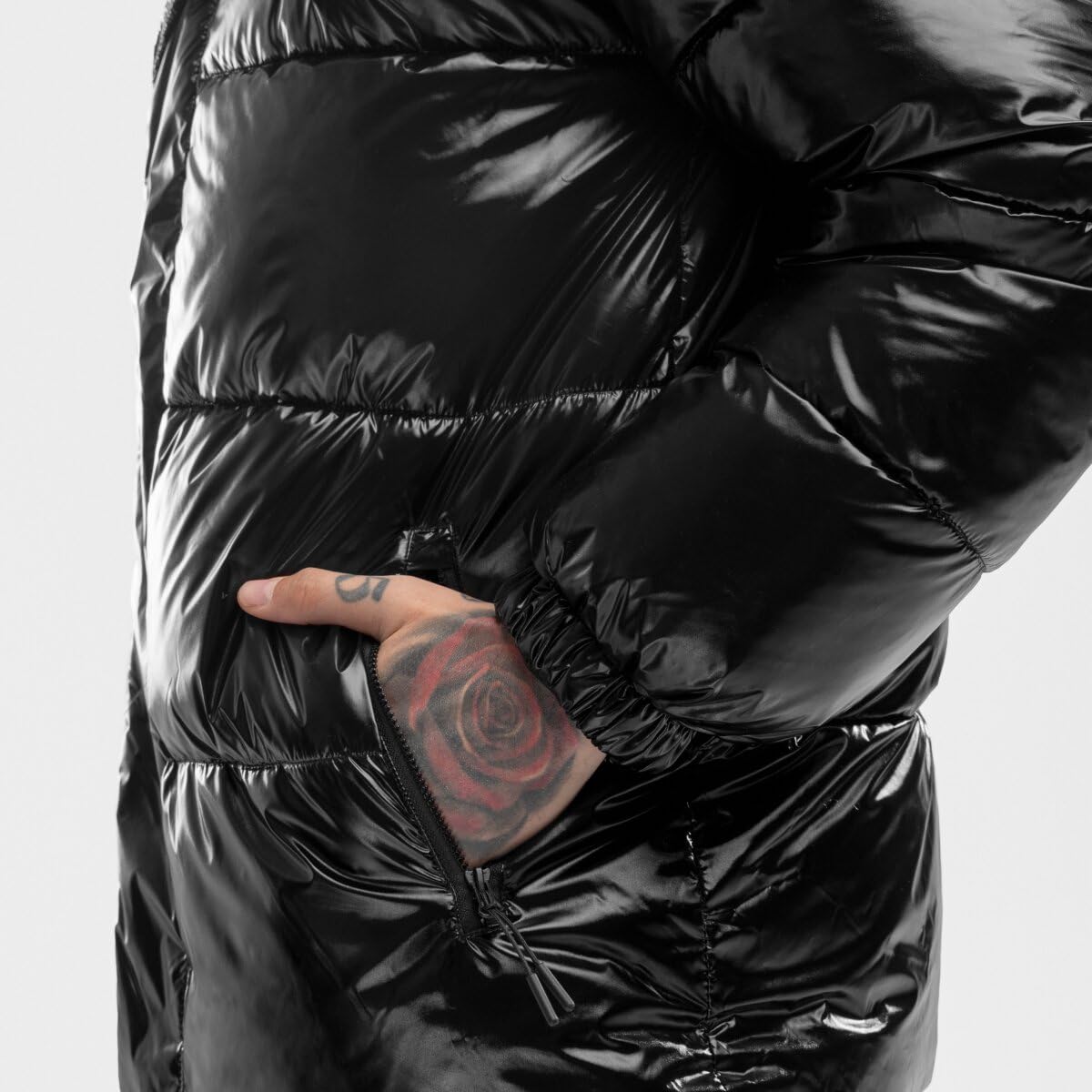 SIROKO - Glänzende Pufferjacke Barent