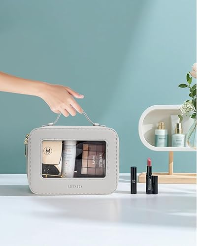 Miniatura 6 de Bolsas de maquillaje transparentes, bolsa de aseo aprobada por la TSA con cremallera, organizador de maquillaje transparente para artículos