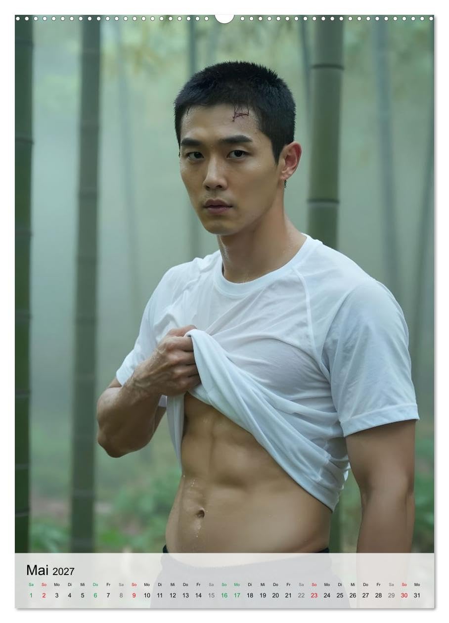 Echte Kerle – K-Drama Stil (hochwertiger Premium Wandkalender 2027 DIN A2 hoch), Kunstdruck in Hochglanz: Unwiderstehliche Männer aus der Welt der K-Dramen (CALVENDO Erotik)
